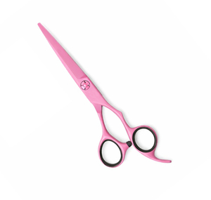 Tijeras de Corte de Pelo Rosadas, Profesionales, de Acero Inoxidable de Alta Calidad, para Barbería y Salón, con Estuche de Cuero - Product Image 1
