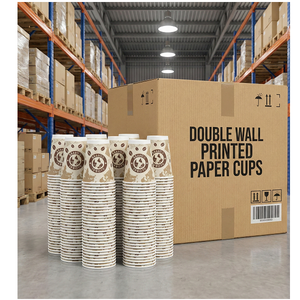 Vaso de Papel de Doble Pared de Grado Alimenticio de 6oz 180ml con Impresión Personalizada, Vaso Aislado para Bebidas con Logotipo Personalizado para Panadería, Cafetería y Servicios de Catering - Product Image 4