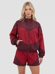 Veste de course à capuche color block pour femme, manches longues, fermeture éclair, coupe-vent, en polyester tissé, pour l'automne - Product Image 5