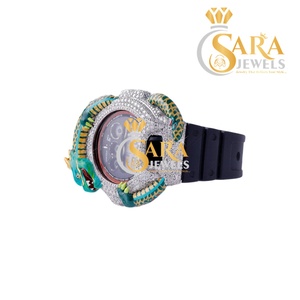 Reloj de Lujo con Correa de Caucho y Esfera de Diamantes de Primera Calidad con Elegantes Detalles de Piedras para Hombre y Mujer - Product Image 2