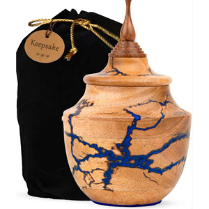 Wooden Cremation Urn with Glossy Finish Wholesale Wooden Funeral Urn Manufacturer by AYAANS - Product Image 2