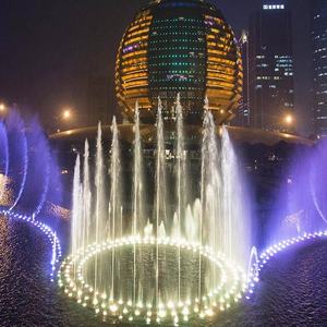 Fontaine d'eau musicale flottante moderne d'extérieur en acier inoxydable de grande taille avec lumières LED multicolores, installation facile - Product Image 5