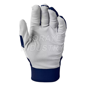 Guantes de bateo de béisbol con logotipo personalizado, guantes de bateo para hombre OEM con palma de cuero transpirable - Product Image 4