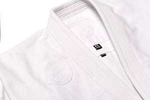 Uniforme de Competición Rebel MURDRD para BJJ Gi, Lote 81, 450 GSM, Tejido de Algodón Perlado, Secado Rápido, Transpirable, con Bolsa, Blanco - Product Image 3