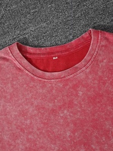 Ensemble T-shirt et short rose tie-dye à motif cœur et empreinte de patte, col rond, tenue décontractée d'été pour homme, 100 % coton tricoté respirant - Product Image 5