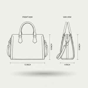 Sac fourre-tout pour femme en cuir véritable, 100% cuir véritable, fait main, couleur unie, fermeture éclair, usage quotidien, personnalisable - Product Image 6