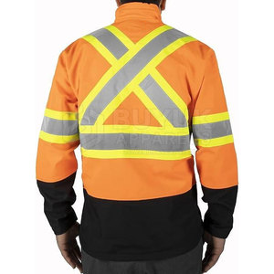 Chaqueta de Trabajo Impermeable, Reflectante y Transpirable de Alta Visibilidad, 100% Poliéster, con Capucha y Respirador, para Trabajadores de la Construcción - Product Image 5
