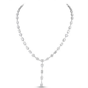 New Arrival White Gold Diamond Mix-<b>Match</b> Lariant Diamond <b>Necklace</b> Luxury Women's Wedding Jewelry - Product Image 1