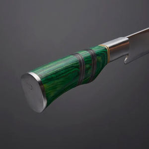 Couteau de chef personnalisé de style japonais, couteau de cuisine artisanal de 14 pouces avec étui en cuir - Product Image 4