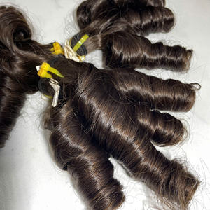 Extensions de cheveux vierges en cheveux humains bouclés et rebondissants, vente en gros, cheveux vietnamiens, cuticules alignées, trame Genius, lot avec fermeture assortie - Product Image 5