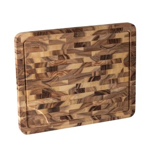Planche à découper rectangulaire en bois de tête de sciage écologique, qualité professionnelle, bloc de boucher de qualité supérieure, naturel et de qualité alimentaire, vente en gros - Product Image 3