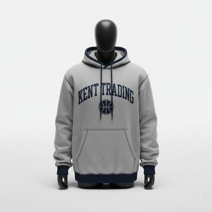 Sweat-shirt à capuche d'hiver brodé avec appliqué personnalisé, 100% coton molletonné, pour hommes et femmes, streetwear, fabricant OEM ODM en gros - Product Image 2