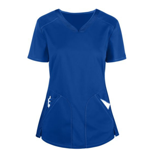 FACTORY garments in VN nursing <b>scrubs</b> wide leg comfortable medical uniforms sets stand collar short sleeves - FMF manufacturers - Product Image 2