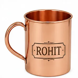 Personalized Smooth Copper Mug with Custom <b>Name</b> Engraving Pure Copper Drinking Mug Moscow Mule Mug Custom Gift Copper <b>Cup</b> - Product Image 1
