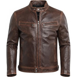 Vestes en cuir de vachette véritable de haute qualité pour hommes, vestes décontractées d'hiver pour temps froid, douces pour toutes les saisons, confortables - Product Image 5