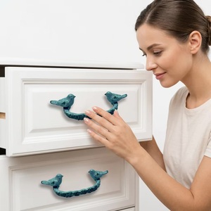 Ceramic Bird Drawer Pull <b>Rustic</b> Design Novelty Shape Furniture Handle Home Office Decor Durable - Product Image 5