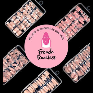 Faux ongles à presser faits main, formes carrée, amande, ballerine, French, style européen et américain, vente en gros, 120 pièces - Product Image 2