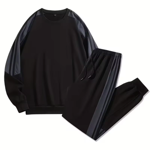 Men's Loose-Fitting Casual Sports Suits 2-Piece Set Sweatshirt & Sweatpants 100% Cotton Fleece Quick Dry Winter Sportswear - Product Image 2