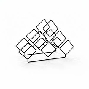 Modern Black Wine Bottle Holder Stylish Rack For Home Bar Dining <b>Table</b> Display And Guest Serving Wholesale From India - Product Image 1