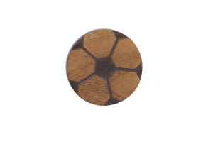 Tirador de Madera Natural con Diseño de Balón de Fútbol para Muebles Infantiles, Decorativo para Cajones y Armarios - Product Image 1
