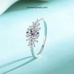 Bague en argent S925 avec design de feuille unique, bague géométrique en forme de feuille à la mode pour femmes, 1 pièce - Product Image 2