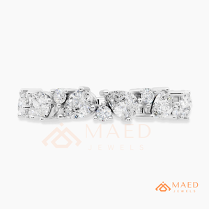 925 Sterling <b>Silver</b> Moissanite Diamond <b>Ring</b> Lab Grown <b>Eternity</b> Wedding Band Fine Jewelry Women USA Bridal Luxe Anniversary <b>Rings</b> - Product Image 5