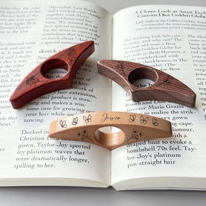 Finger Ring Reader Support <b>Book</b> Finger Holder Wooden - Product Image 1