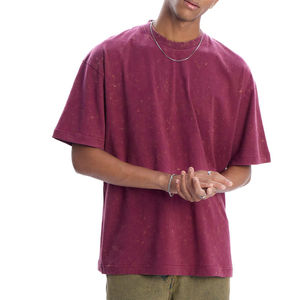 Camiseta para hombre, nueva moda, camiseta personalizada con lavado ácido para hombre, lisa, 100% algodón, camiseta de verano con lavado ácido para hombre - Product Image 5