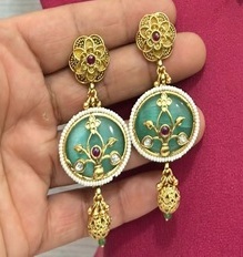 Ensemble de collier Rajwadi en or plaqué, inspiré de Sabyasachi, fabriqué à la main, de qualité supérieure, avec des perles fines Kundan Polki, pour mariage - Product Image 2