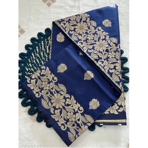 Sari de Seda Banarasi de Alta Calidad, Tejido a Mano con Zari, Sari de Novia India para Bodas, Disponible a Precio de Exportación - Product Image 1