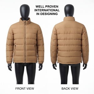 Unisex Olive Green <b>Waterproof</b> Windproof <b>Camouflage</b> Pattern Bomber <b>Jacket</b> 140 GSM Polyester Horizontal Panel Custom Logo - Product Image 4