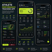 Aplicación Móvil de Seguimiento del Rendimiento Deportivo Avanzado, Diseño Personalizado, Análisis en Tiempo Real, Nube, Linux/MAC para Stock