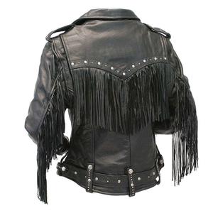 Premium Quality Wholesale Custom Design Men Fringe Leather Jacket <b>New</b> Fashionable Winter Wear Solid Color Fringe Leather Jacket - Product Image 2