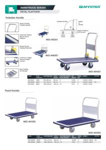Folding Four-Wheel Industrial Metal Hand Truck 500kg Capacity <b>Portable</b> & OEM Customizable Made in Malaysia - Product Image 3