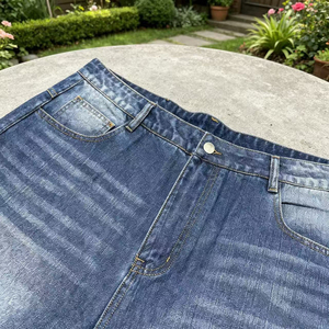 Shorts en jean vintage coupe droite personnalisés pour hommes, style streetwear, séchage rapide, taille mi-haute, motif 3D, hiver - Product Image 6