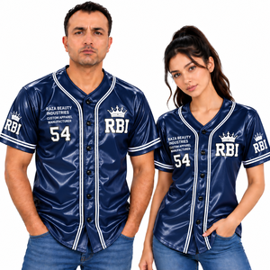 Maillot de baseball pour homme adulte, imprimé numérique, en tissu similicuir, antibactérien, séchage rapide, respirant, grande taille, anti-UV, entièrement imprimé sur le devant - Product Image 3