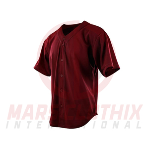 เสื้อเบสบอลผ้าโพลีเอสเตอร์สีพื้นสำหรับทีมกีฬาสโมสรและโรงเรียน  รับผลิตตามแบบที่ต้องการ - Product Image 3