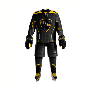Uniforme de hockey sur glace à prix d'usine, fabriqué avec un tissu doux et respirant, parfait pour le confort et les compétitions d'équipe. - Product Image 5