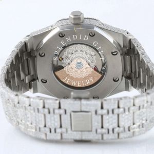 Reloj Splendid City Diamond para Hombre, Lujoso, Plateado, con Moissanita, Movimiento Analógico de Cuarzo ETA, Caja de 28 mm, Cristal de Zafiro, Cierre Oculto - Product Image 5