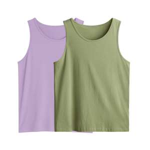 Camisetas sin mangas 100% algodón para hombre, chaleco transpirable, diseño casual ajustado, top cómodo sin mangas para gimnasio, correr, tallas grandes - Product Image 3