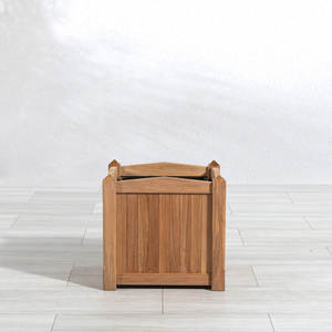 Pot de fleurs d'extérieur haut de gamme en teck massif – Bac de jardin moderne pour hôtel, club de plage et espaces publics - Product Image 6