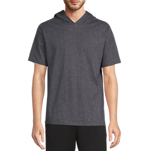 Sudadera con Capucha de Manga Corta Personalizada para Hombre, Invierno, Aire Libre, 100% Algodón, Felpa, Impresión Digital Sólida, Casual, Primavera, Otoño, Ligera, 2 Piezas - Product Image 1