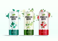 Eau gazeuse WANA 320 ml en canette fine |   Saveur pastèque et fleur de sureau myrtille |   Boisson gazeuse rafraîchissante faible en calories