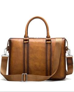 Bolso Mensajero para Portátil de Cuero Genuino, Moderno, Vintage, Bandolera, Maletín, para Viajes de Negocios, Ecológico, Portátil, LLB-0378 - Product Image 2