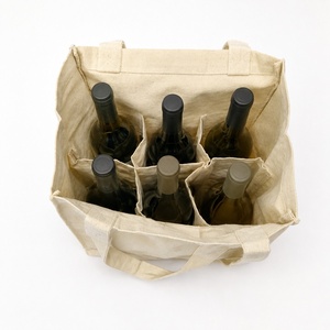 Bolsa de Vino de Algodón 100% Reciclado 310 GSM – Porta Botellas de Vino Reutilizable Ecológico con Refuerzo de 8 Pulgadas - Product Image 2