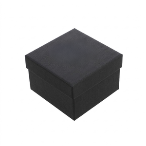 Caja de Regalo para Joyería Negra de Cartón Kraft con Laminado Mate y Recubrimiento UV |   Empaque Premium con Forro de Esponja para Collar, Anillo y Pendientes - Product Image 3