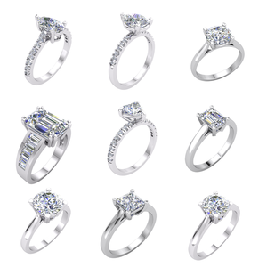 Divya Creations Women's 925S <b>Solid</b> <b>Silver</b> Rhodium Plated Classic Design Prong Setting Brilliant Cut Diamond Gemstone IGI Ring - Product Image 4