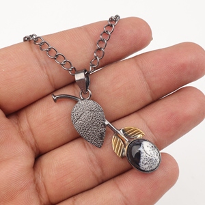 Stunning Dendritic Opal 925 <b>Solid</b> Sterling <b>Silver</b> Pendant Brass Statement Jewelry For Wholesale Handmade Dendritic Opal For Her - Product Image 2