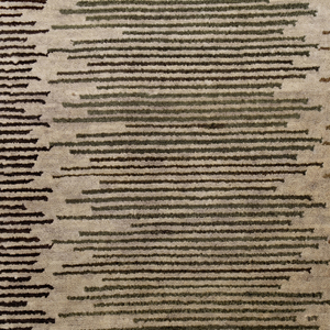 Alfombra Moderna Abstracta a Rayas de Lana de Pelo Largo, Tejida a Mano, Antideslizante y Ecológica, Color Beige Marrón, para Sala de Estar - Product Image 3