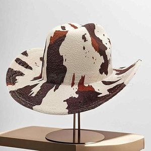 Leather Cowboy <b>Hat</b> Premium Quality Handmade Leather Smooth Finish Stylish <b>Western</b> Look For Daily Wear - Product Image 3